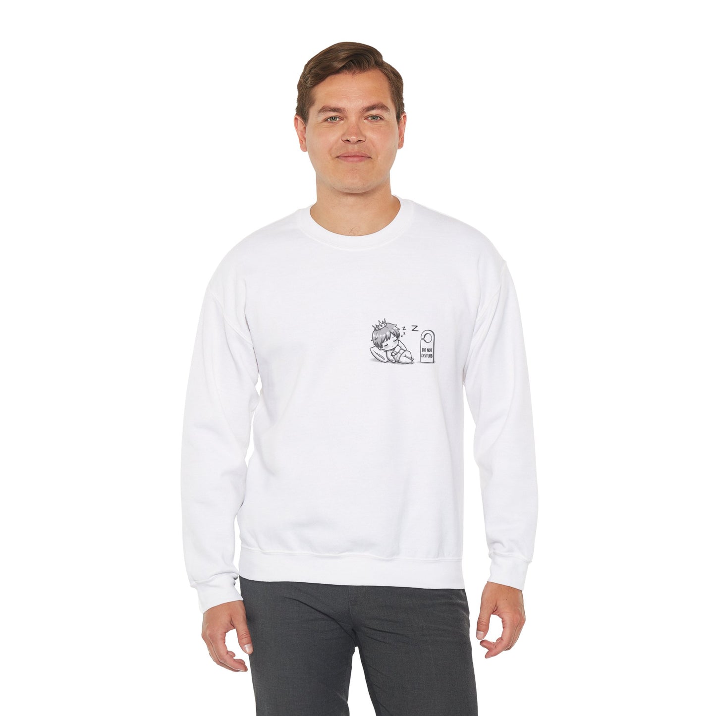 Anime Character Crewneck Sweatshirt - White Sweaters for Every Time